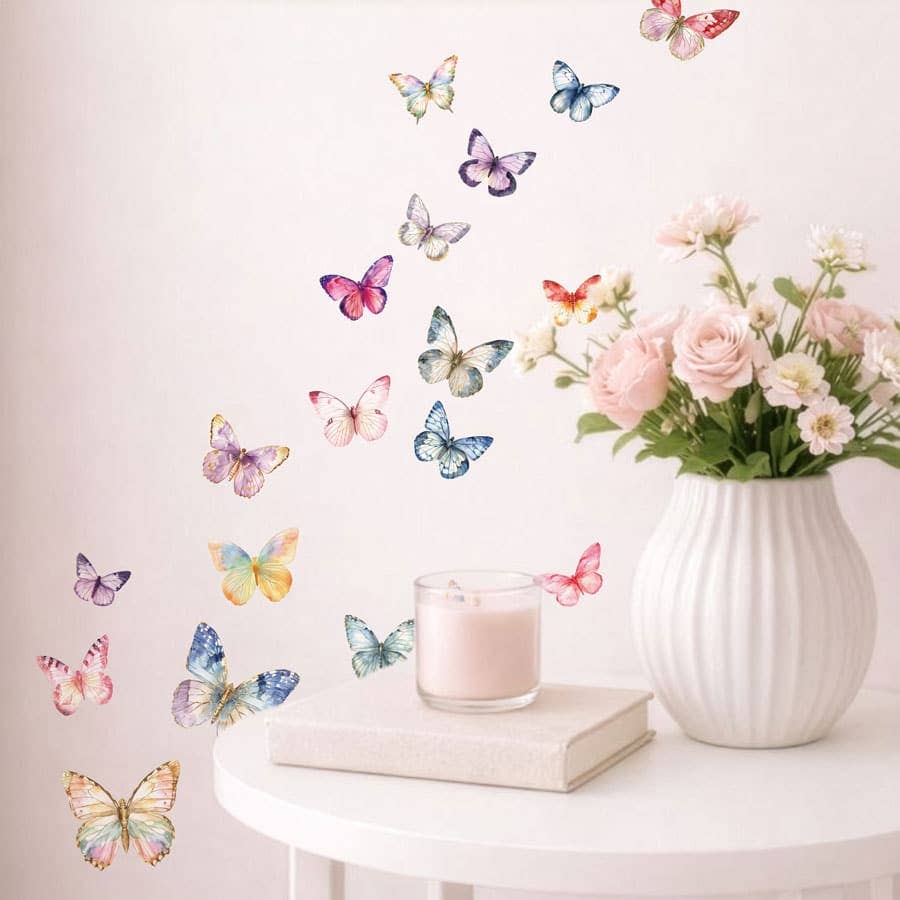 Watercolour Butterfly Stickers