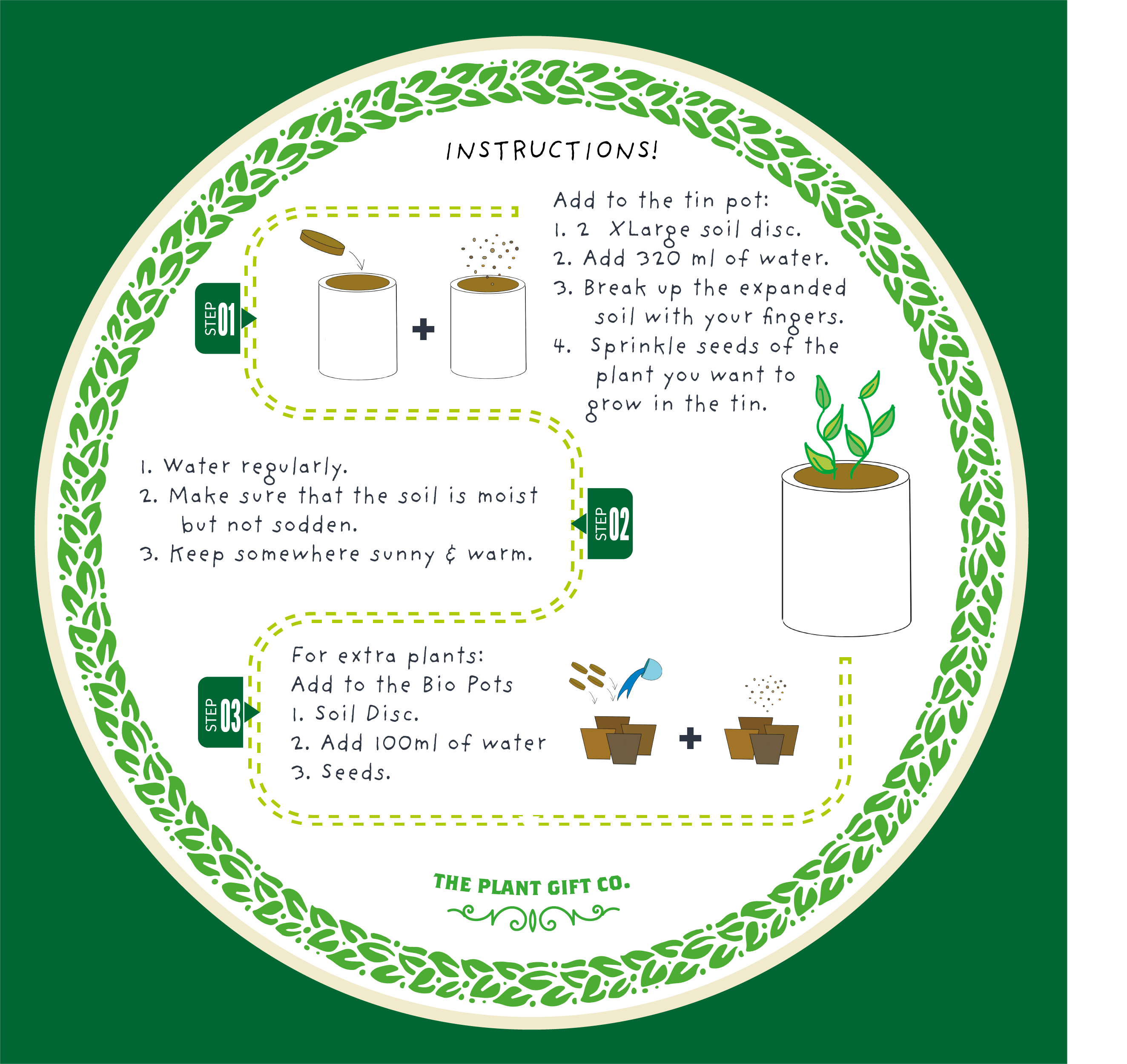 Big Bee Happiness Eco Plant Grow Kit, Gardening Gift