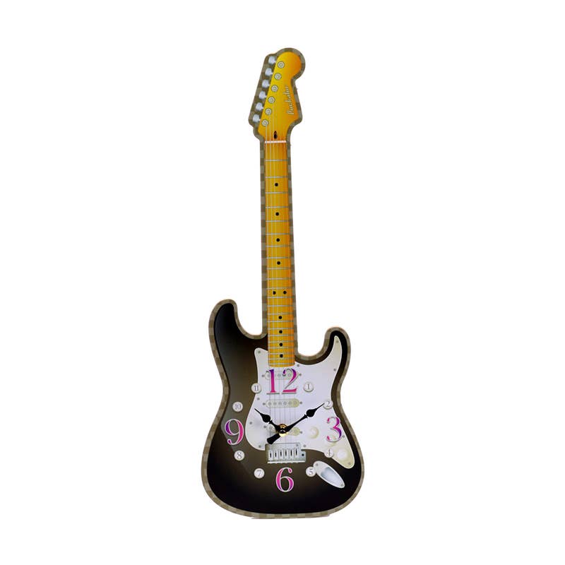 Guitar Shaped Picture Clock
