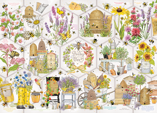 Busy as a Bee 500 Piece Cobble Hill Puzzle + Poster