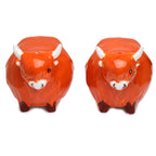 Highland Coo Cow Ceramic Salt and Pepper Set