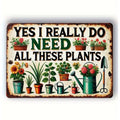 Rustic Plants Flower Gardening Metal Garden Plaque Wall Sign