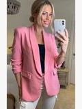 Rouched Sleeve Blazer