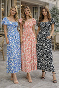 Mosaic Bardot Maxi Dress
