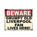 Grumpy Old Football Liverpool Fan Man Cave Metal Tin Sign
