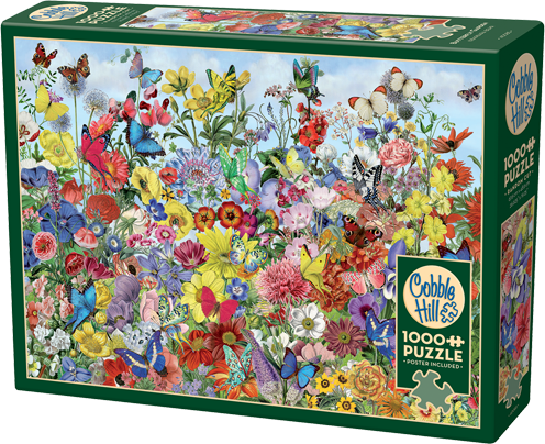 Butterfly Garden 1000 Piece Cobble Hill Puzzle + Poster