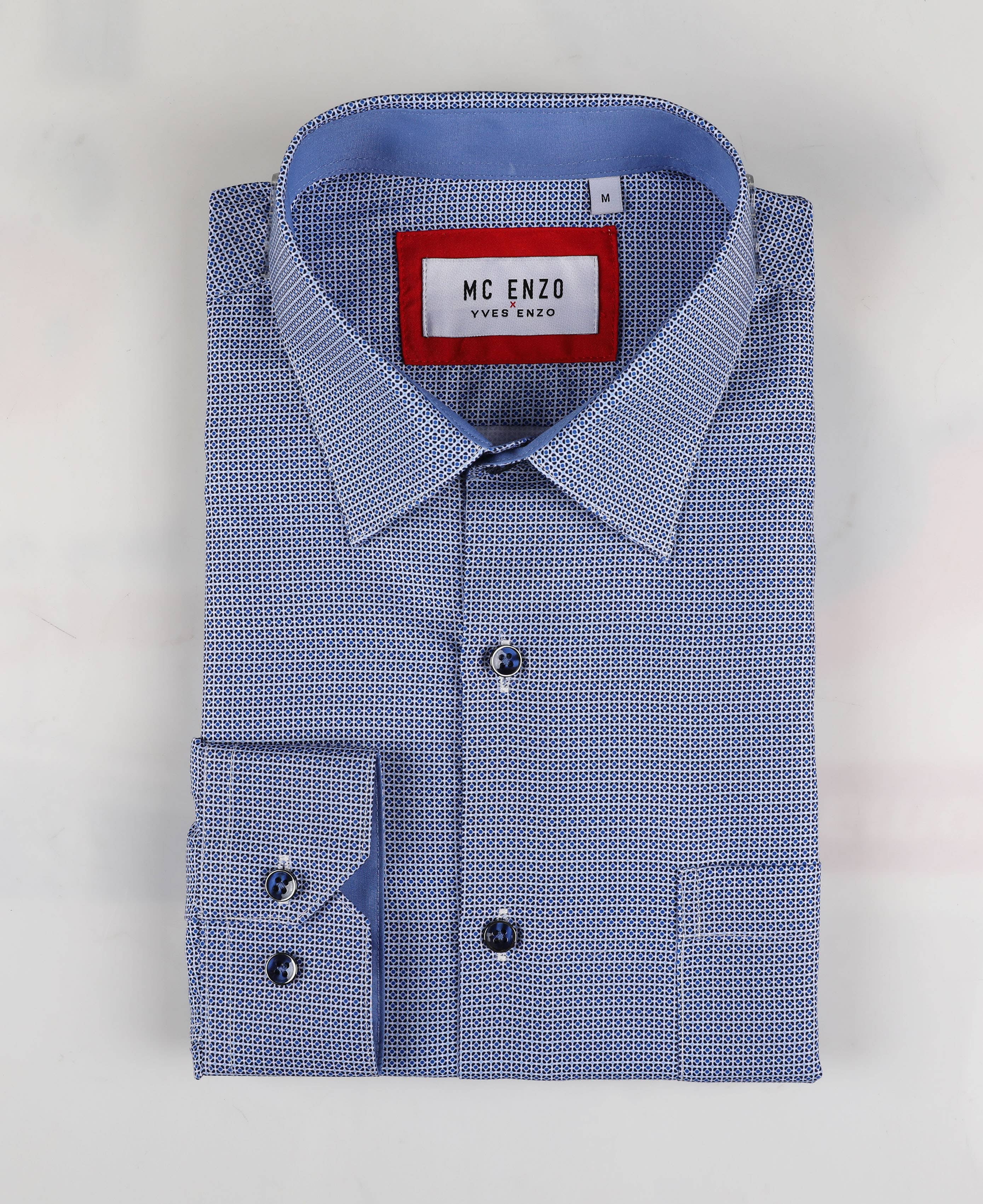 Patterned shirt comfort fit - Blue