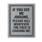 Funny Jogging Home Decor Metal Man Cave Bar Wall Plaque Sign