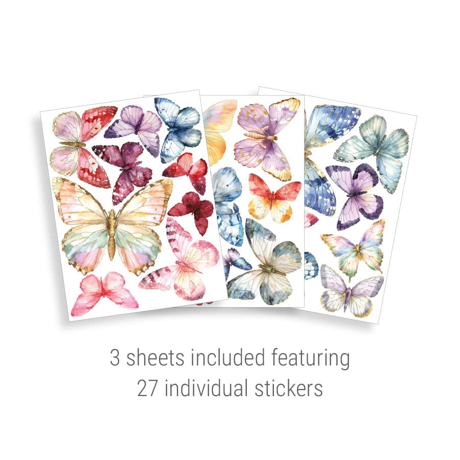 Watercolour Butterfly Stickers