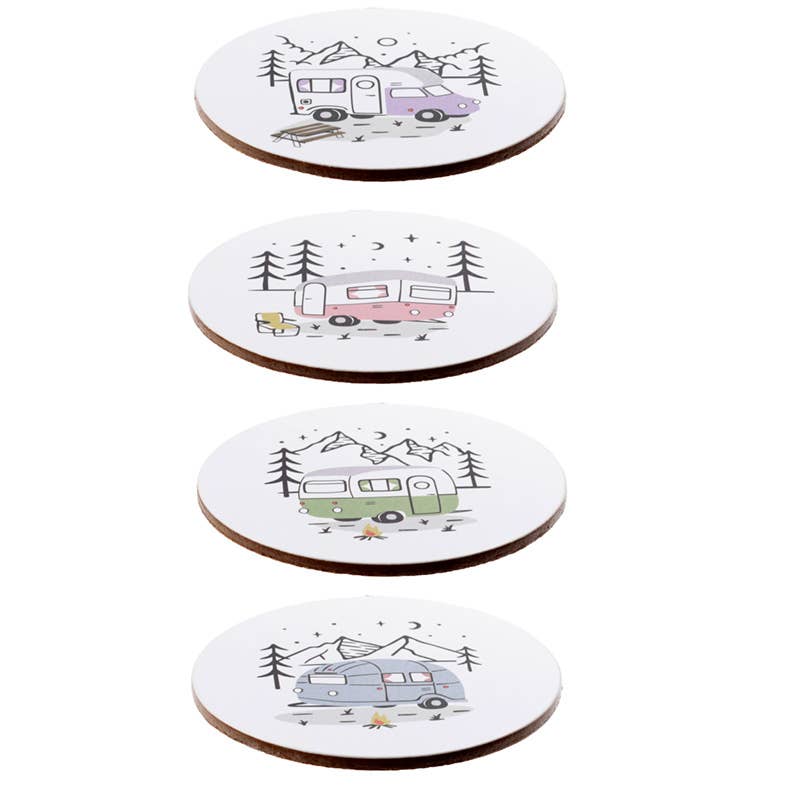 Wildwood Caravan Set of 4 Cork Coasters