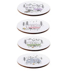 Wildwood Caravan Set of 4 Cork Coasters