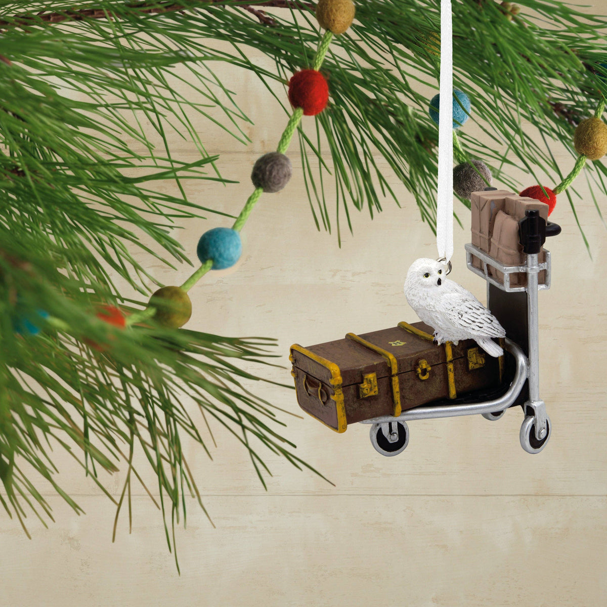 Harry Potter™ - Trolley With Trunk & Hedwig The Owl Ornament