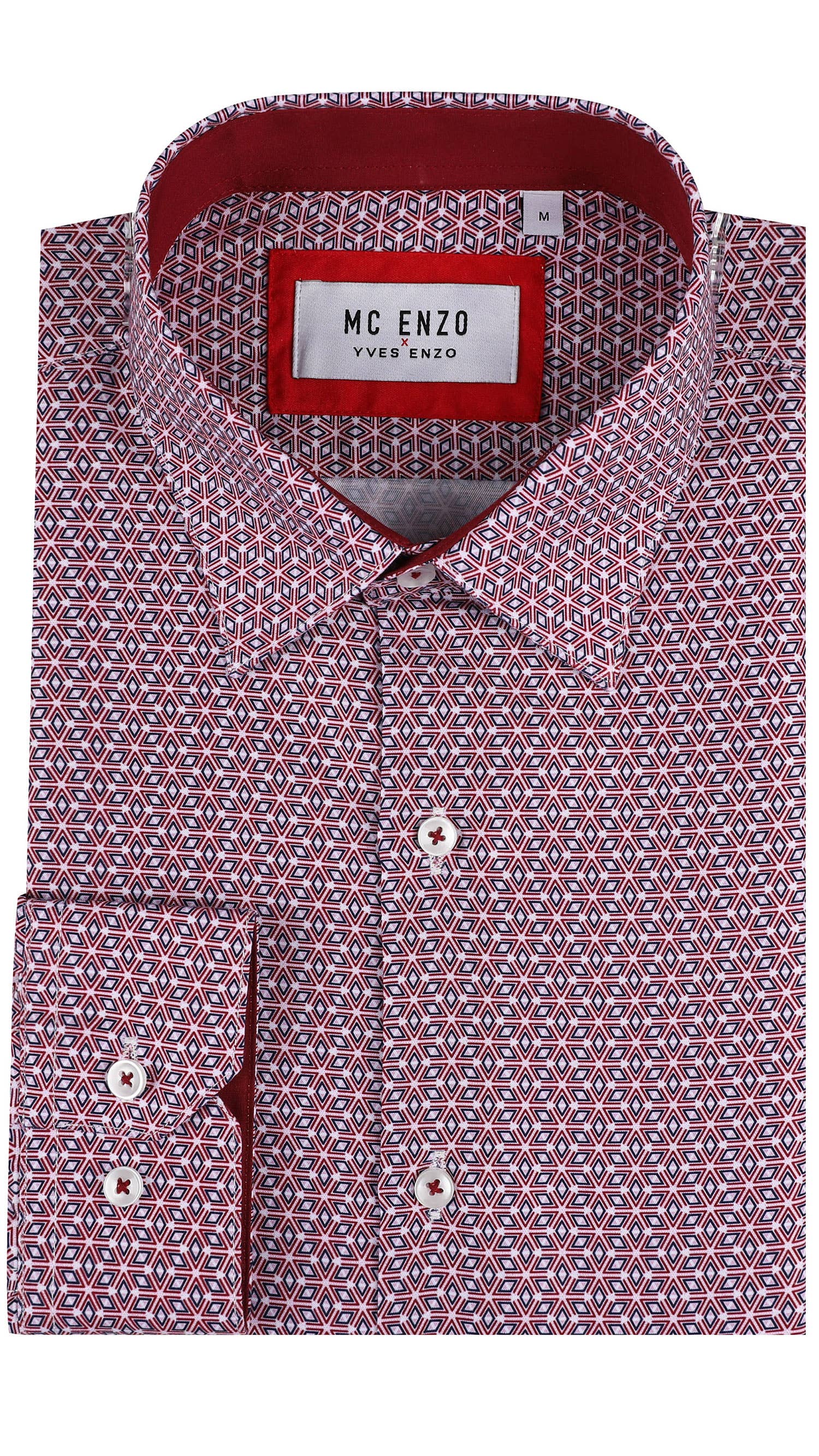 CUBE shirt comfort fit - Burgundy