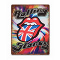 Music Art Rolling Stones inspired Metal Wall Plaque Sign