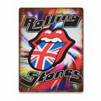 Music Art Rolling Stones inspired Metal Wall Plaque Sign