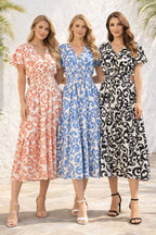 Paisley V Midi Dress
