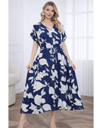 Floral Print Halter Neck Midi Dress - 265