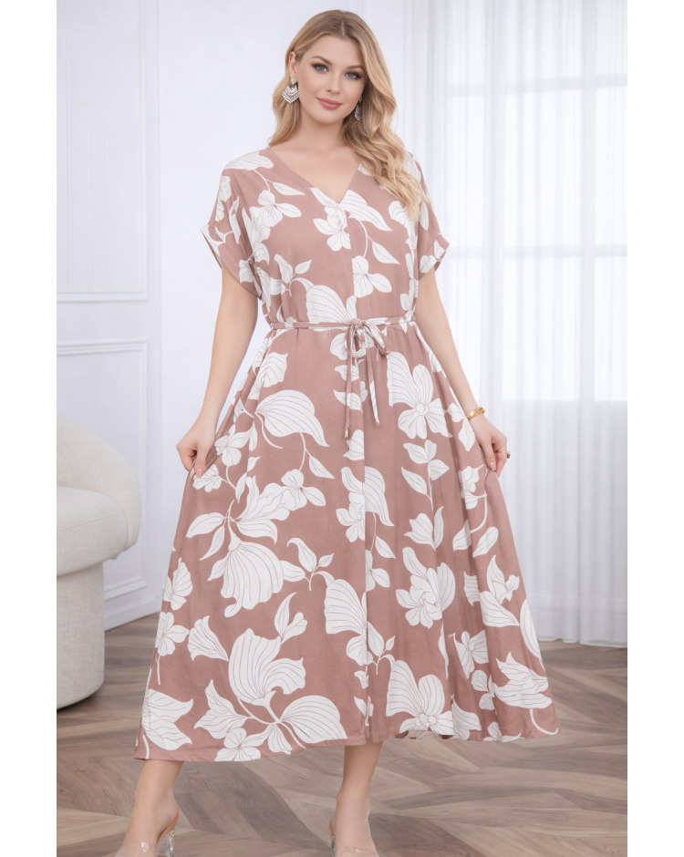 Floral Print Halter Neck Midi Dress - 265