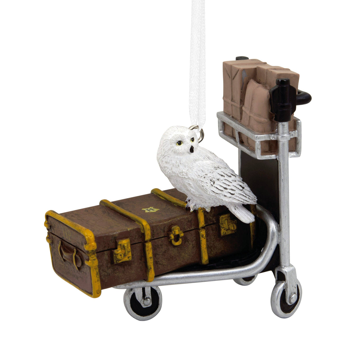 Harry Potter™ - Trolley With Trunk & Hedwig The Owl Ornament
