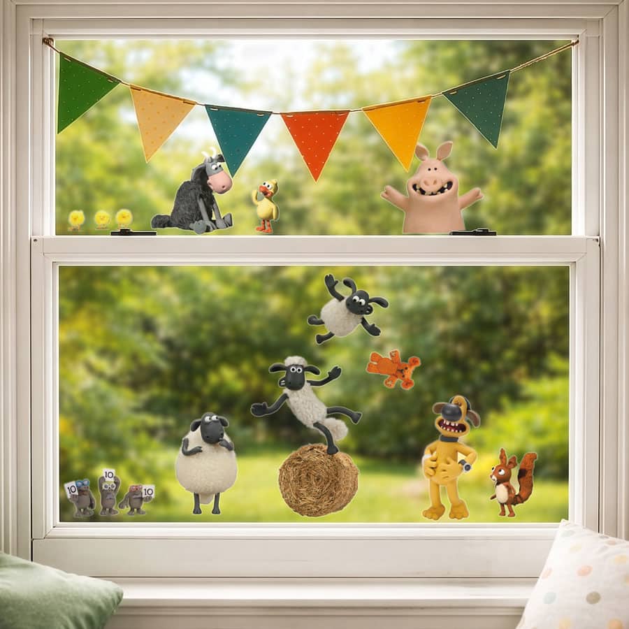 Shaun the Sheep Window Stickers