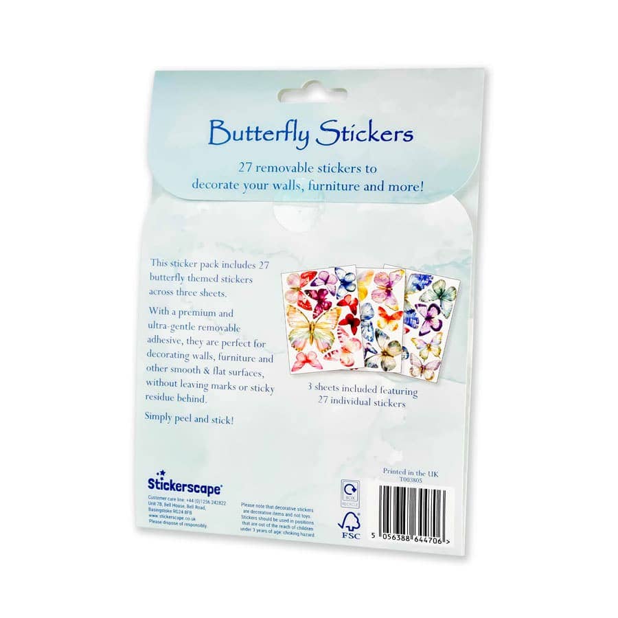 Watercolour Butterfly Stickers