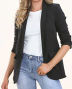 Rouched Sleeve Blazer
