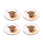 Jan Pashley Highland Coo Set of 4 Cork Coasters