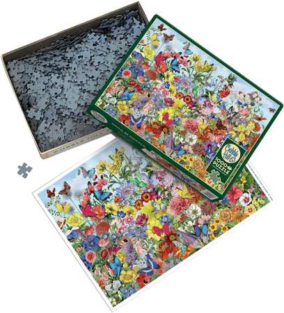 Butterfly Garden 1000 Piece Cobble Hill Puzzle + Poster