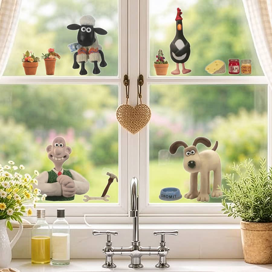Wallace & Gromit Window Stickers