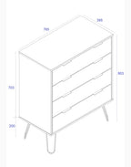 Cabus 4 drawer chest