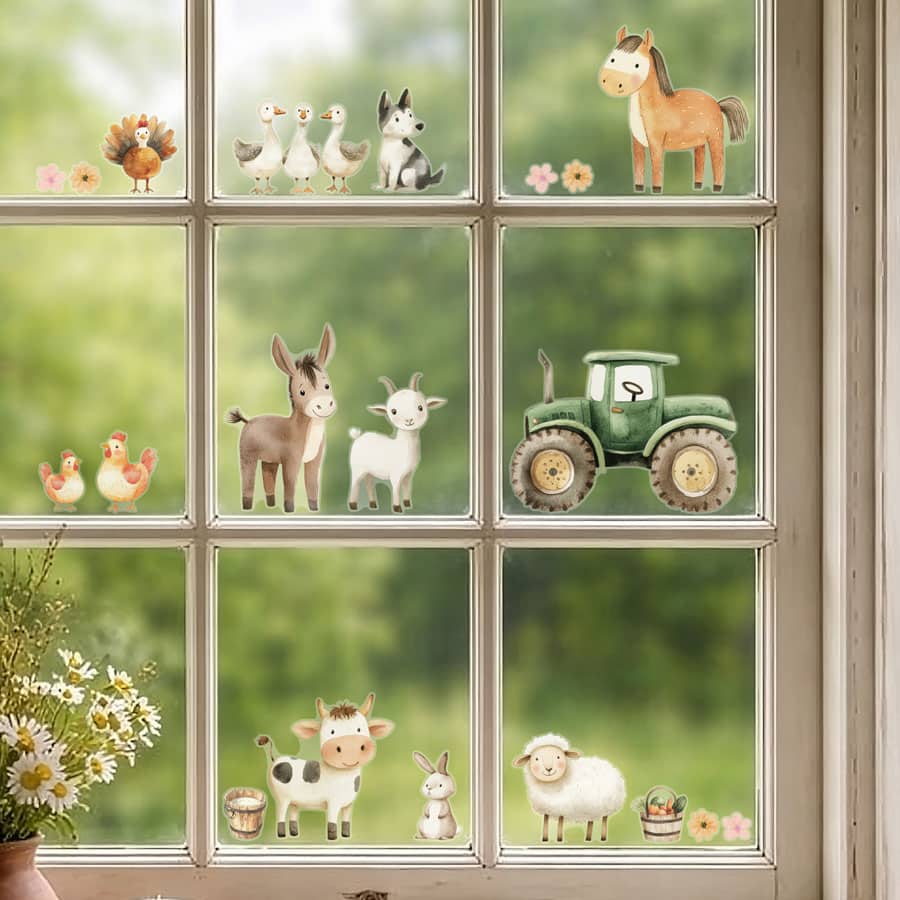 Farm Window Stickers