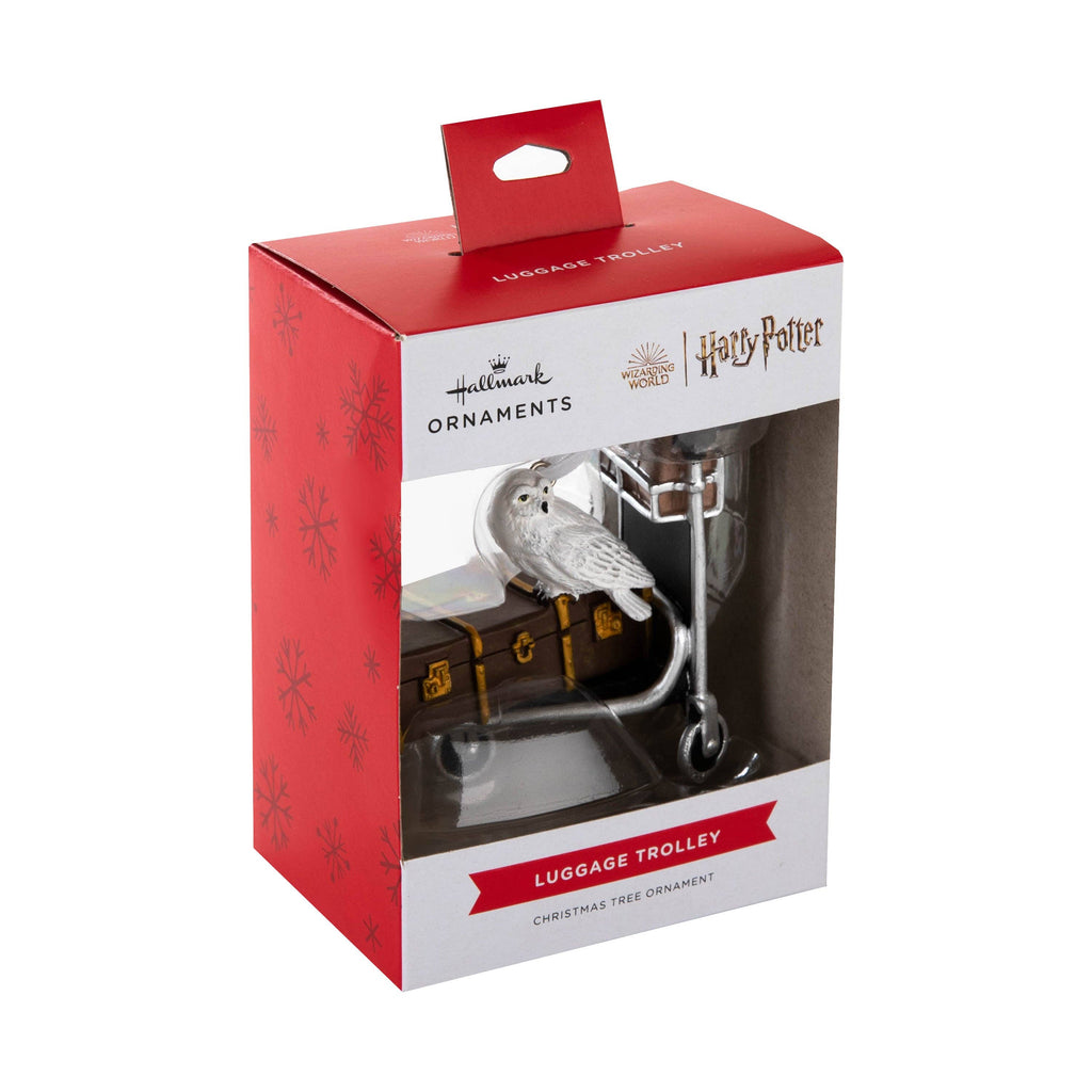 Harry Potter™ - Trolley With Trunk & Hedwig The Owl Ornament