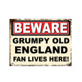 Grumpy Old Football Rugby England UK Fan Man Cave Metal Sign