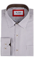 Patterned shirt comfort fit - White