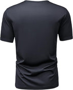 Mens Short-Sleeved Henley Shirt