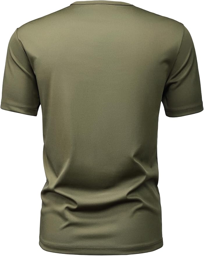 Mens Short-Sleeved Henley Shirt