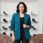 Rouched Sleeve Blazer
